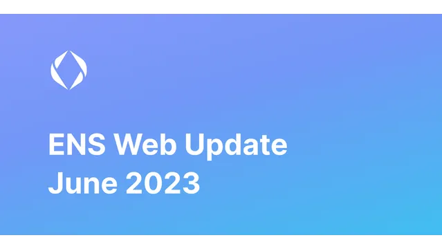 ENS Web Update June 2023